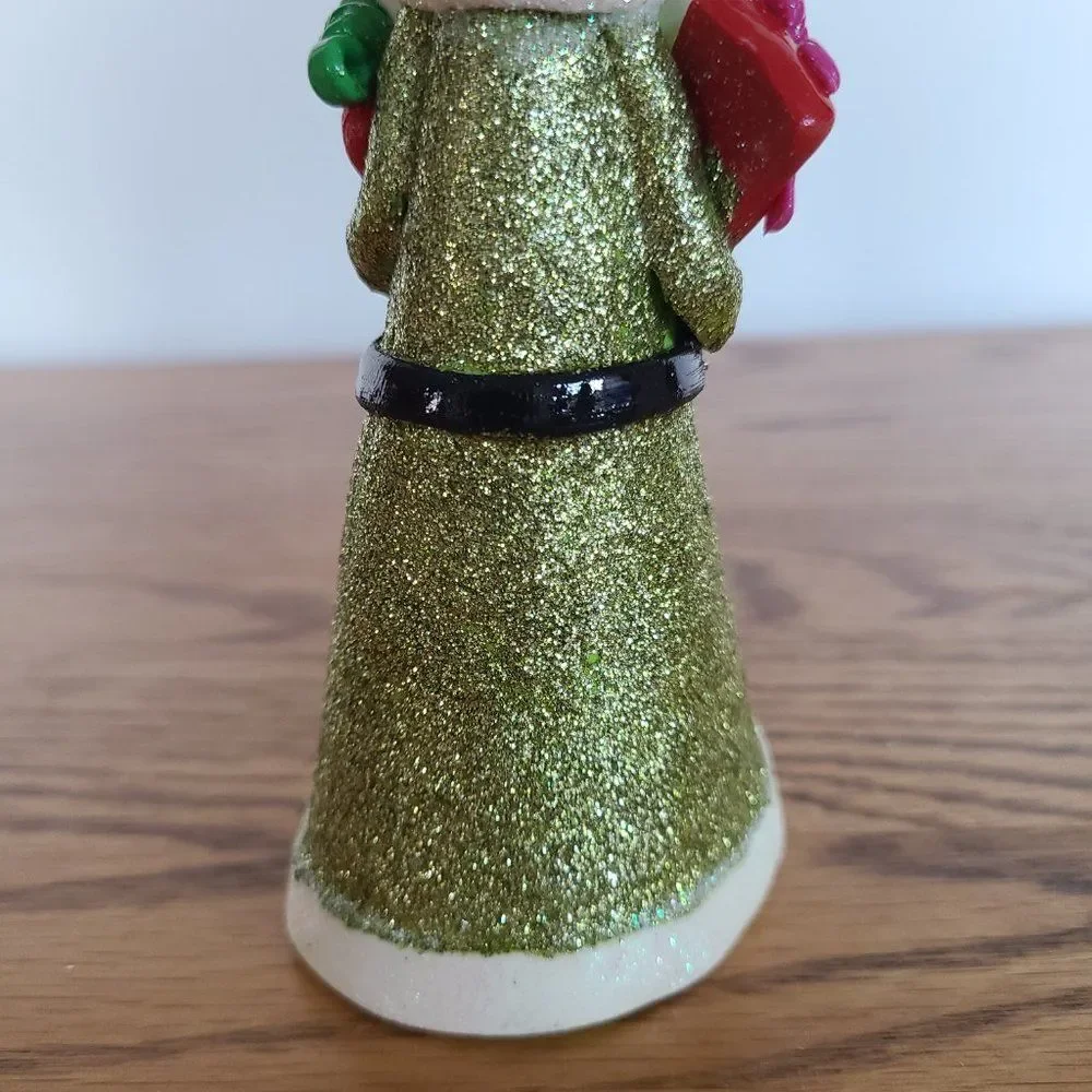 Pier 1 Modeled Polymer Clay Santa Spiral Photo Message Notecard Holder Figurine